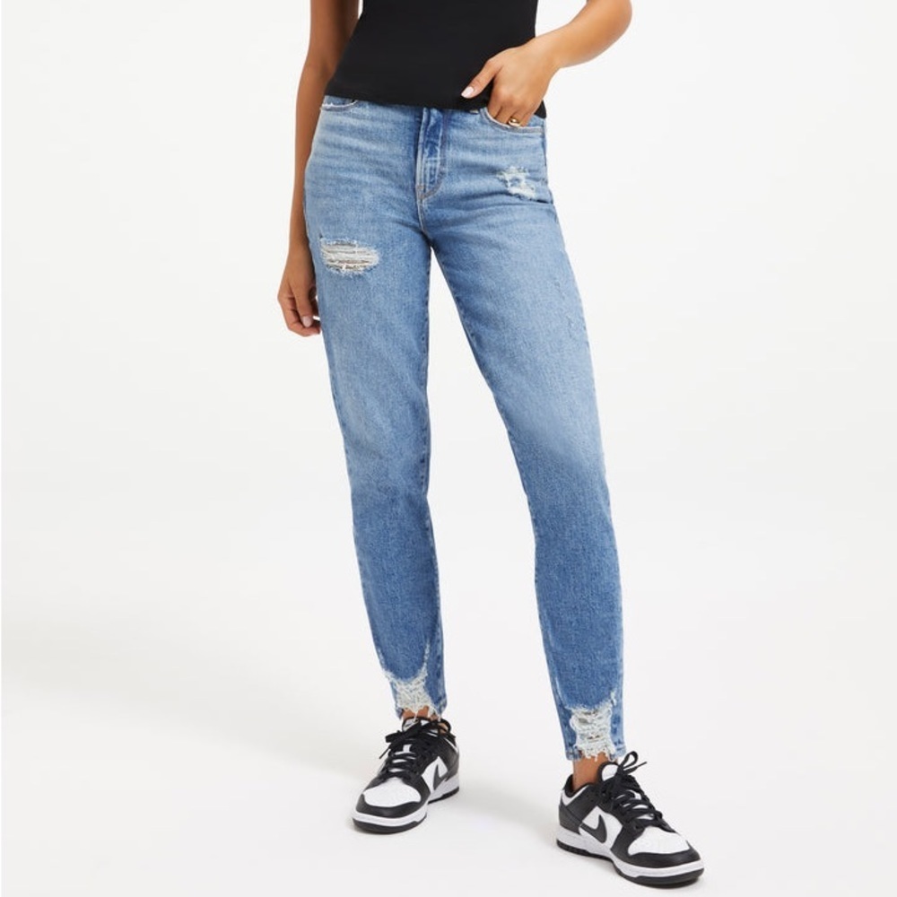 Good American Good Boy Distressed Jeans